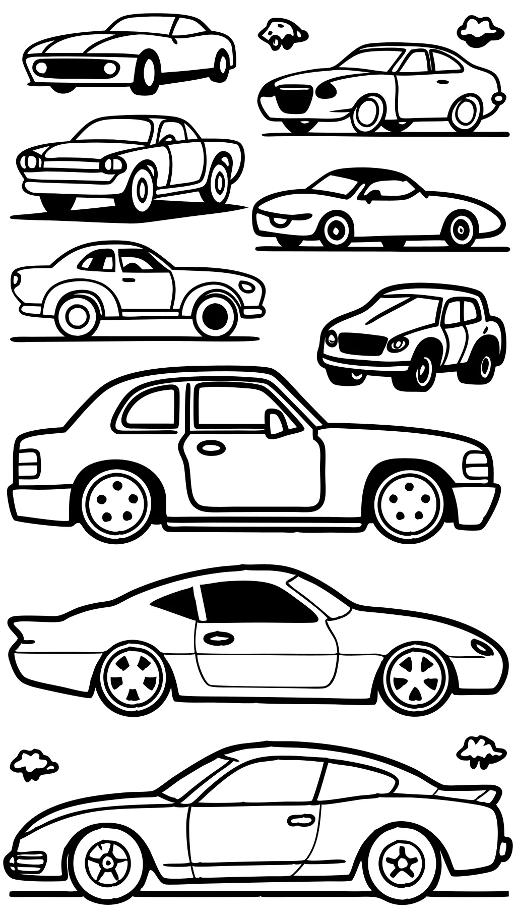 easy cars coloring pages